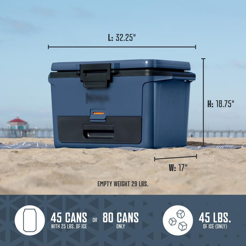 FrostVault 50qt Hard Cooler with Dry Zone